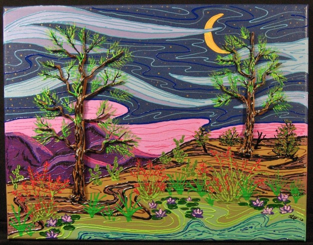 Wilderness night scene